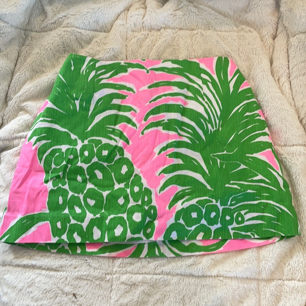 Lilly Pulitzer Tate Skirt Pink Green Pineapple